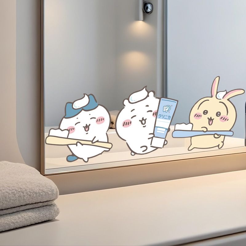 Home Bathroom Equipment - Hot Chiikawa Mirror Stickers Strong Adhesive