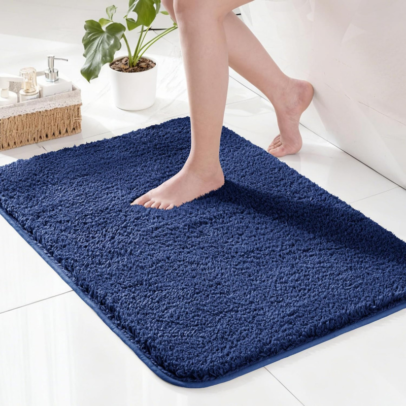 Zara Home Bathroom Rug - VIKAMA Multi Size Navy Blue Bathroom