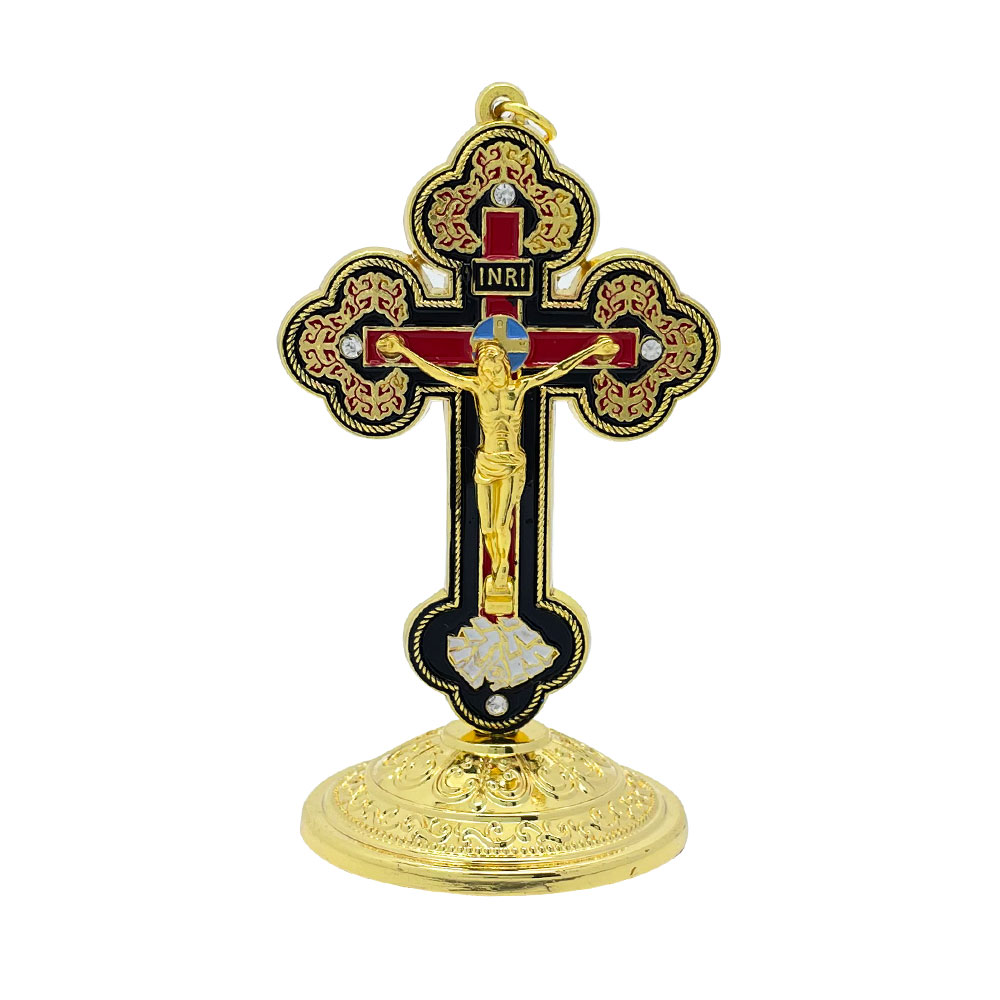 Home & Bathroom Building Products Pte Ltd - New2026 Catholic Standing Crucifix Gold Enamel