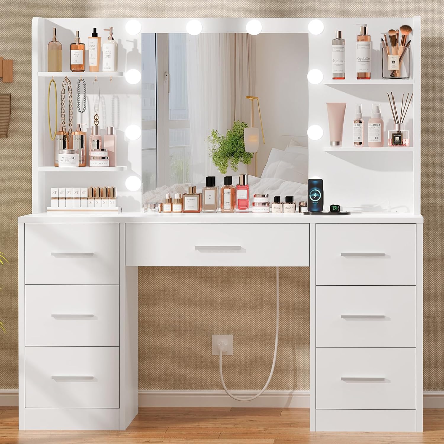 Home Outlet Bathroom - Large Vanity Desk LED Lighted Mirror