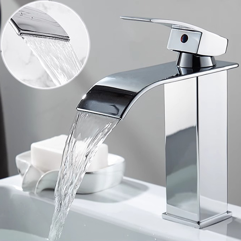 Home Bathroom Wash Basin - Waterfall Wash Basin Stainless Steel High