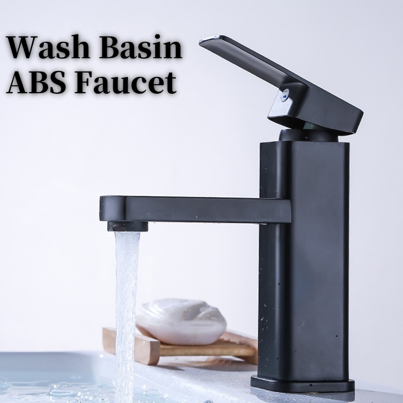 Home Bathroom Wash Basin - Waterfall Wash Basin ABS Faucet Black