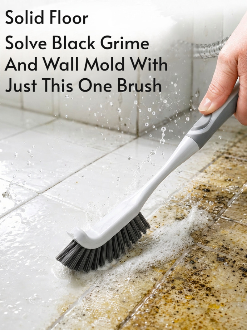 Home Bathroom Cleaner - Scrub Brush Set with Hard Bristle,