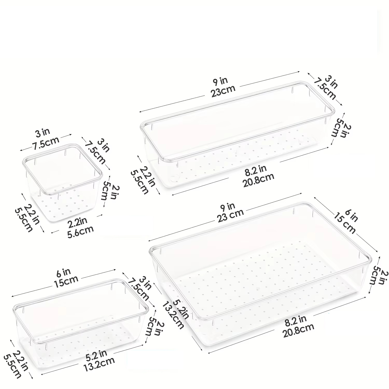 6/9/12Pack Drawer Organizers C - Home Bathroom Tub recension och pris