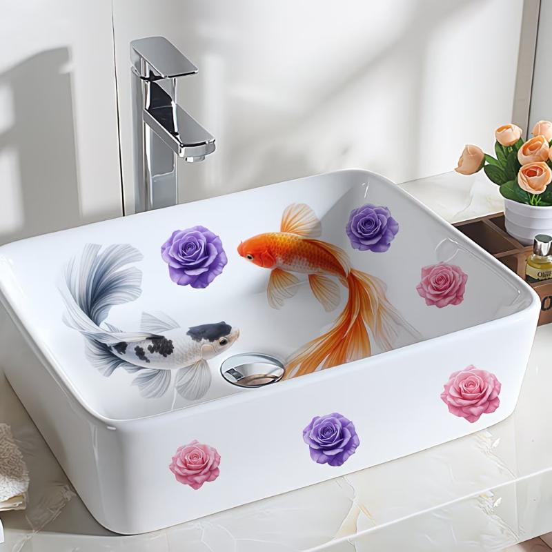New Lucky Koi Floral Washbasin - Home Bathroom Wash Basin recension och pris