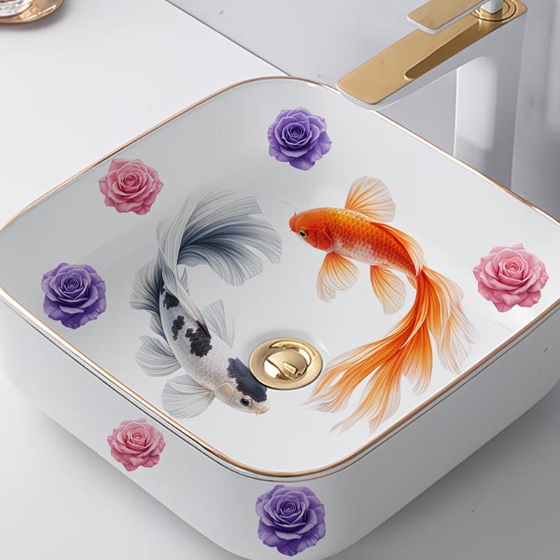 New Lucky Koi Floral Washbasin - Home Bathroom Wash Basin recension och pris