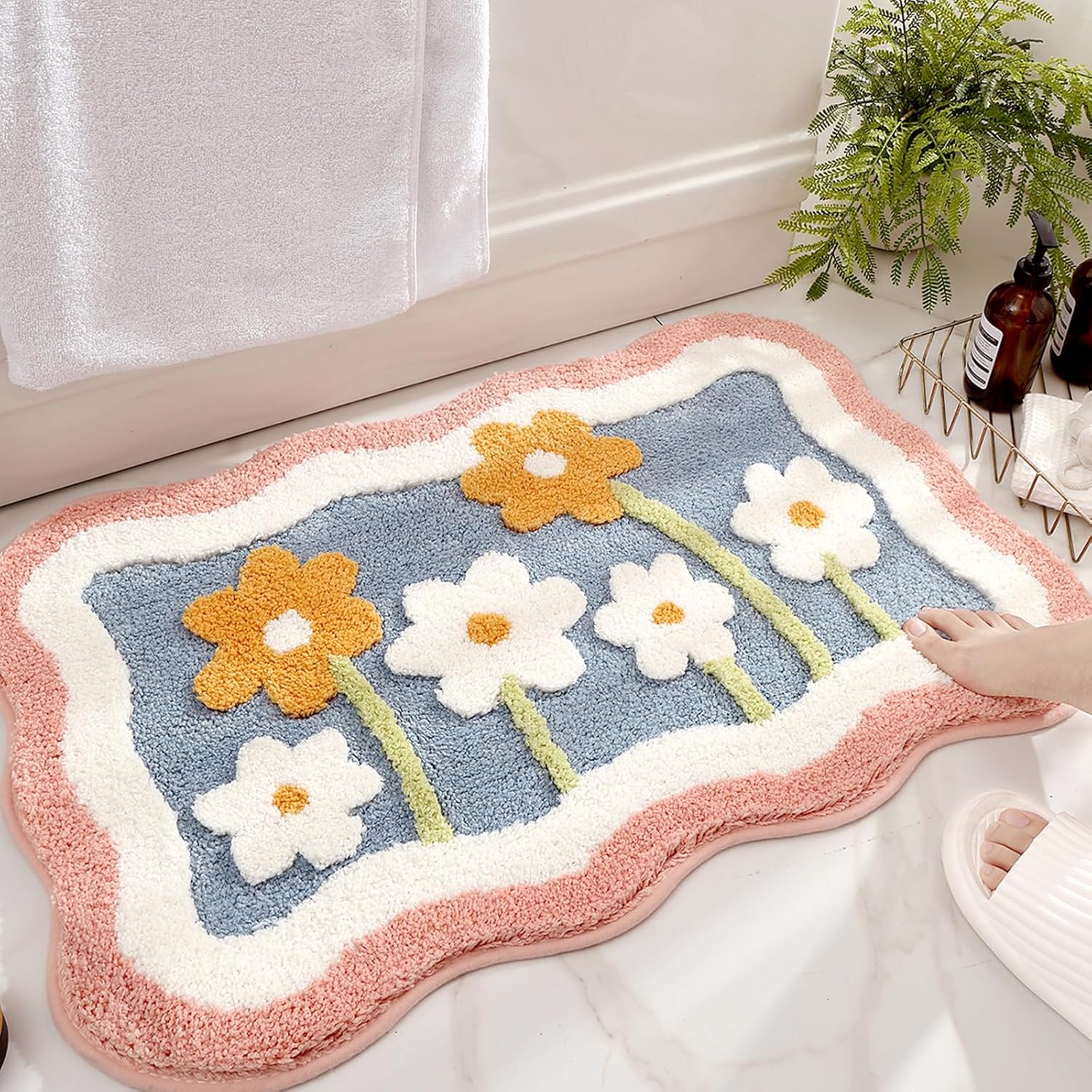 Bath Mat Non Slip Soft Faux Wo - Home Bathroom Tub recension och pris
