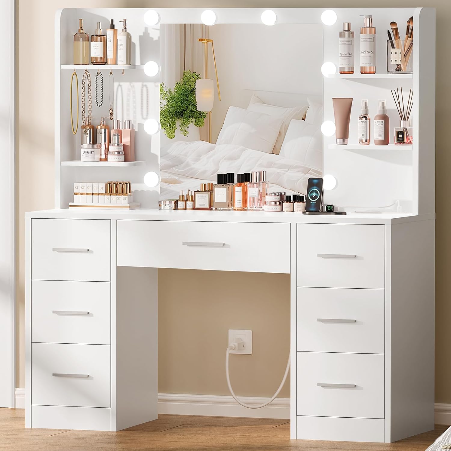 Large Vanity Desk LED Lighted  - Home Outlet Bathroom recension och pris