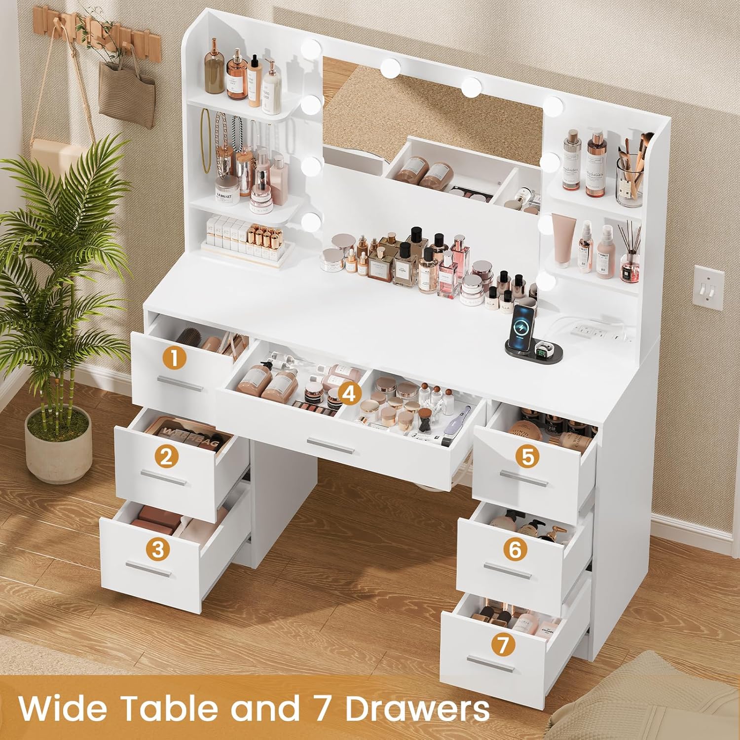 Large Vanity Desk LED Lighted  - Home Outlet Bathroom recension och pris
