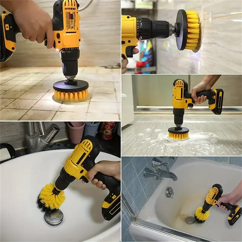 3 Pcs/Set Power Drill Brush Se - Home Bathroom Cleaner recension och pris