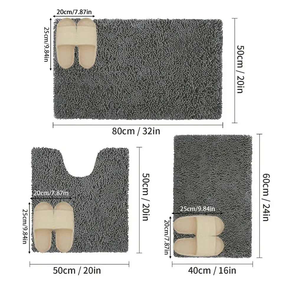 3PCS/set Absorbent Mat for Bat - Japan Bathroom.Home recension och pris