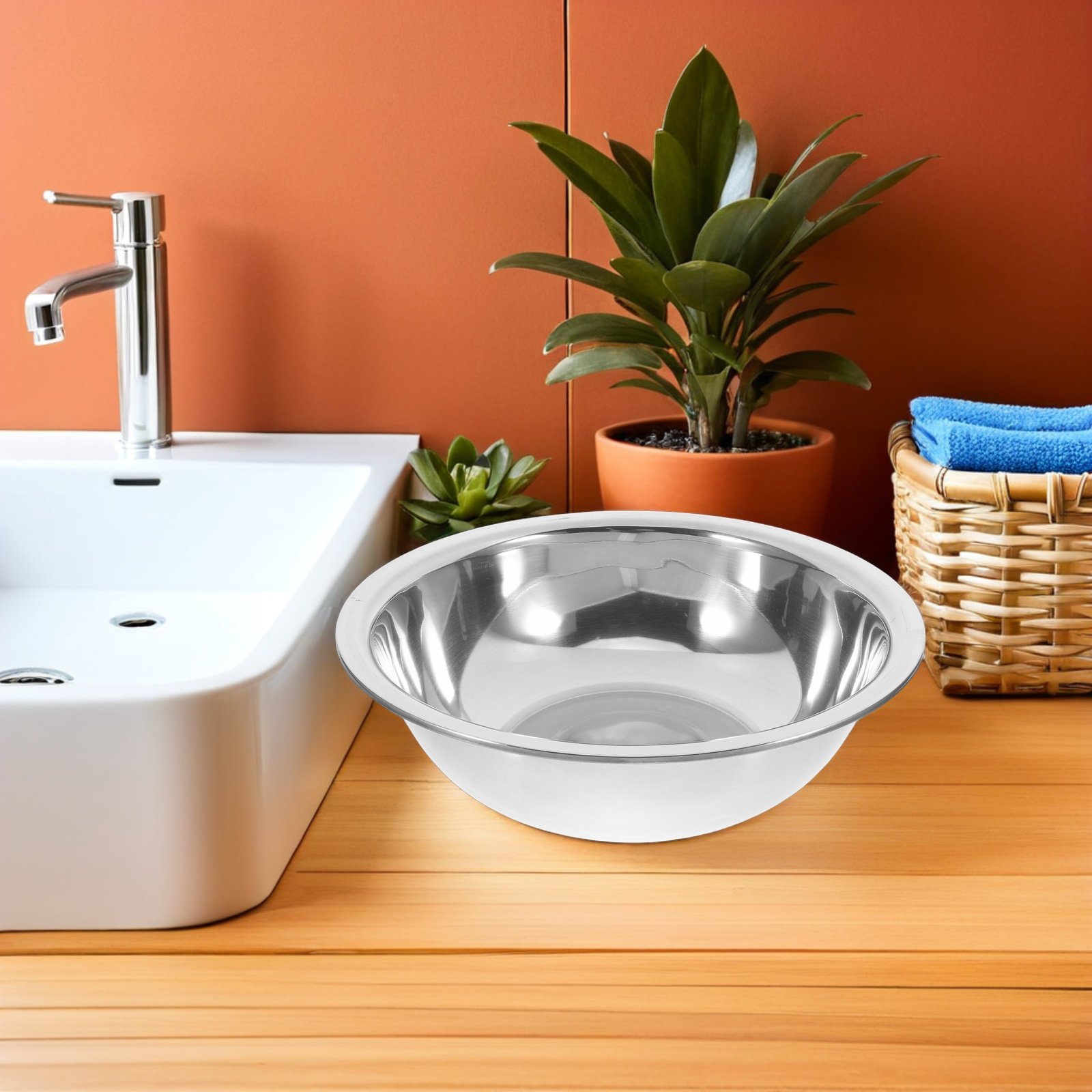 2Pcs Stainless Steel Multipurp - Home Bathroom Wash Basin recension och pris