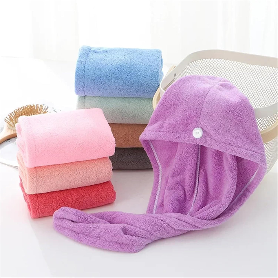 1PC Coral Fleece Hair Towel Wr - Home Bathroom Gadgets recension och pris