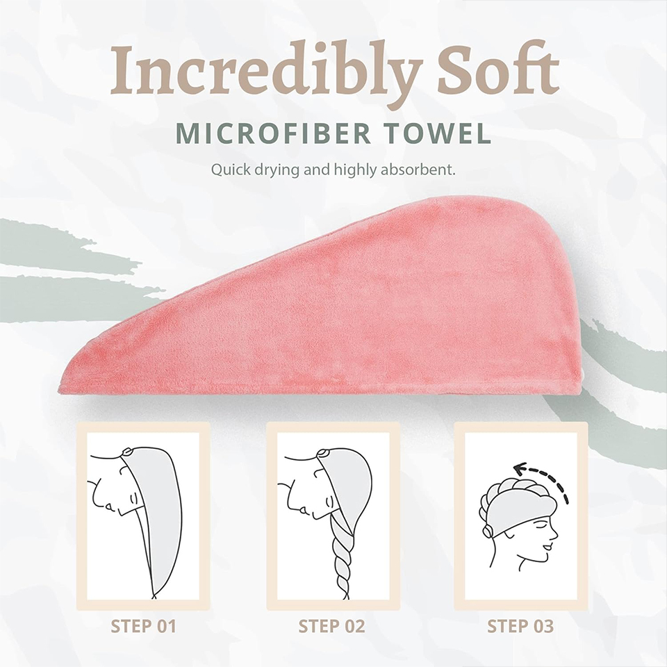 1PC Coral Fleece Hair Towel Wr - Home Bathroom Gadgets recension och pris