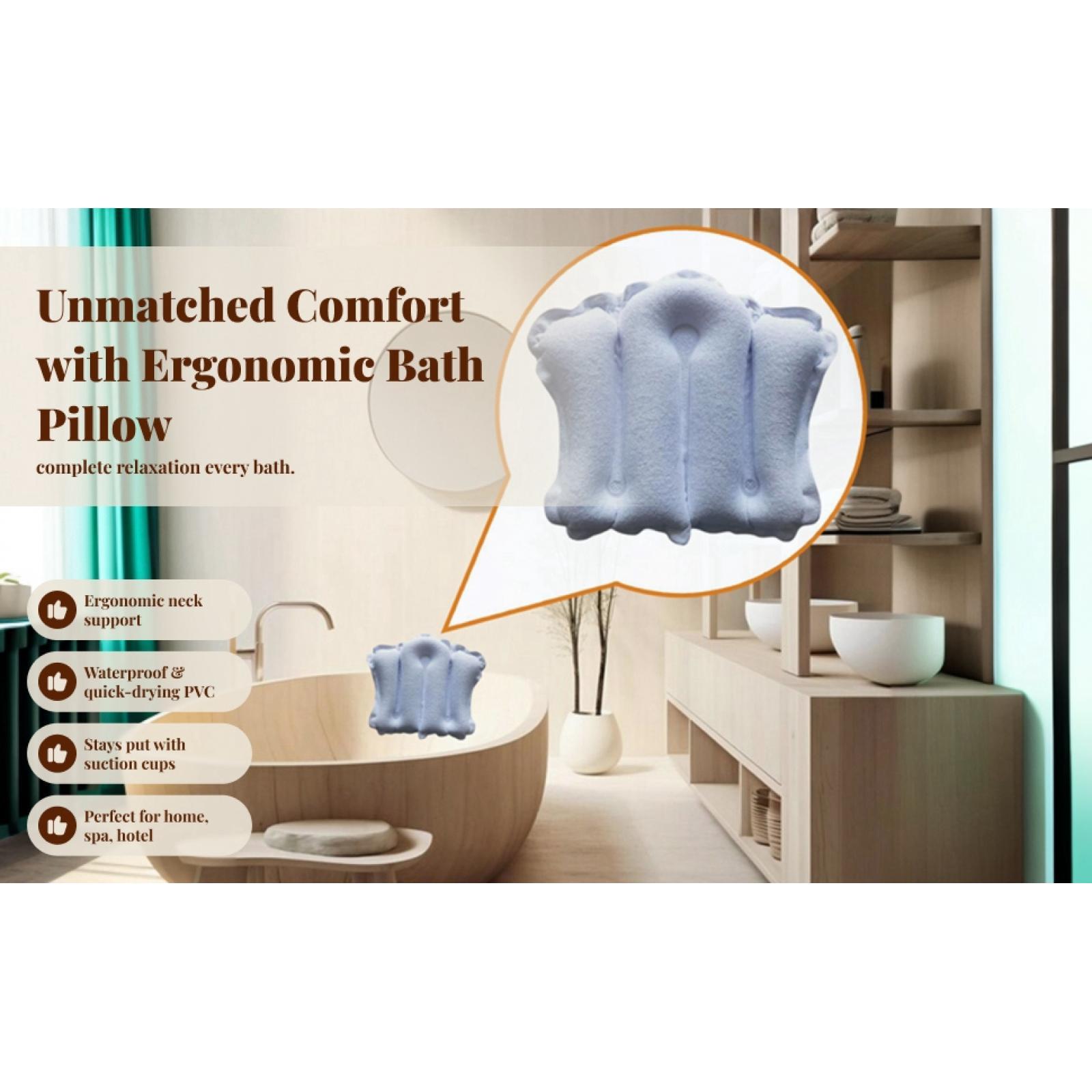 Inflatable Bath Pillow Tub Pil - Home Bathroom Tub recension och pris