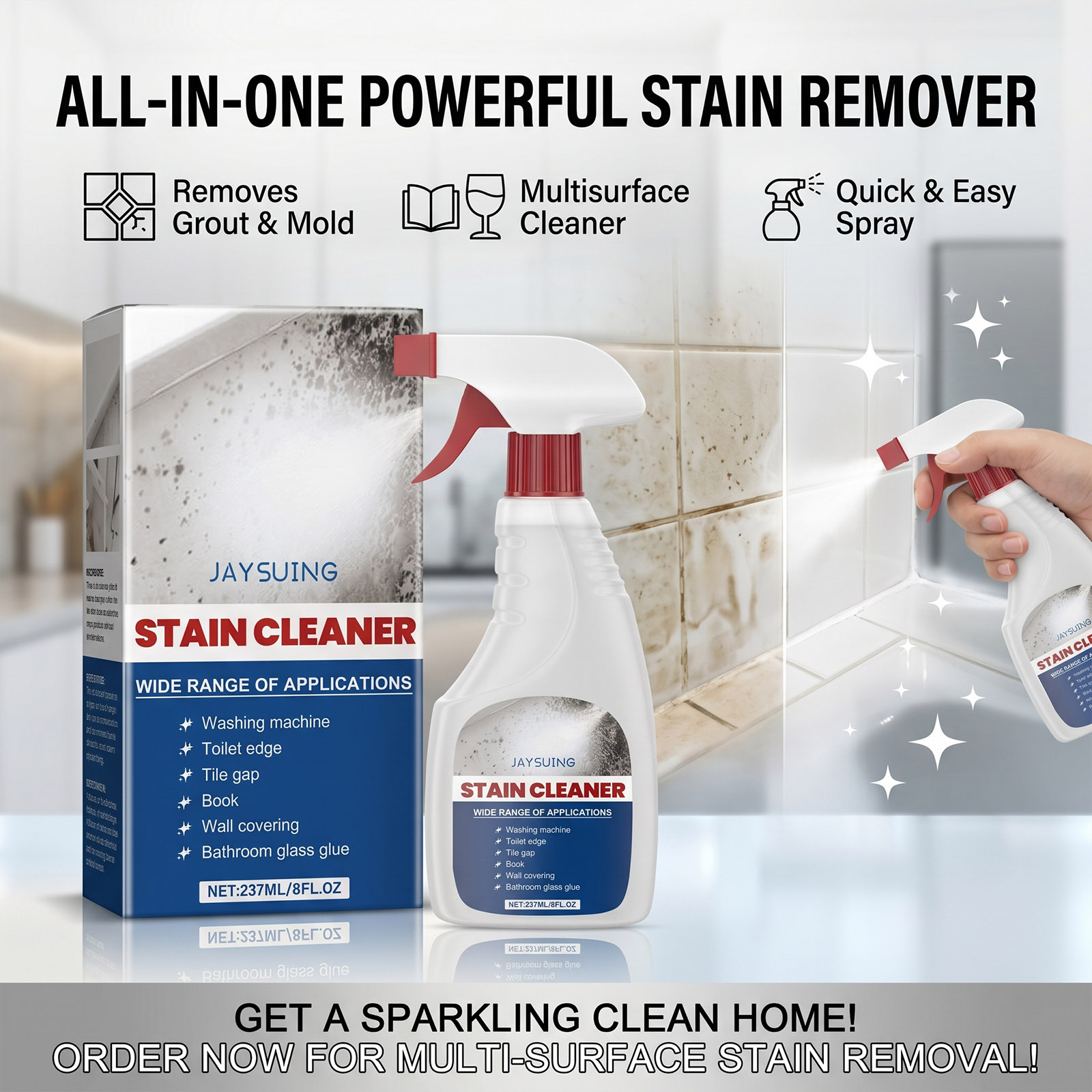 Mildew Remover Wall Spray Clea - Home Bathroom Cleaner recension och pris