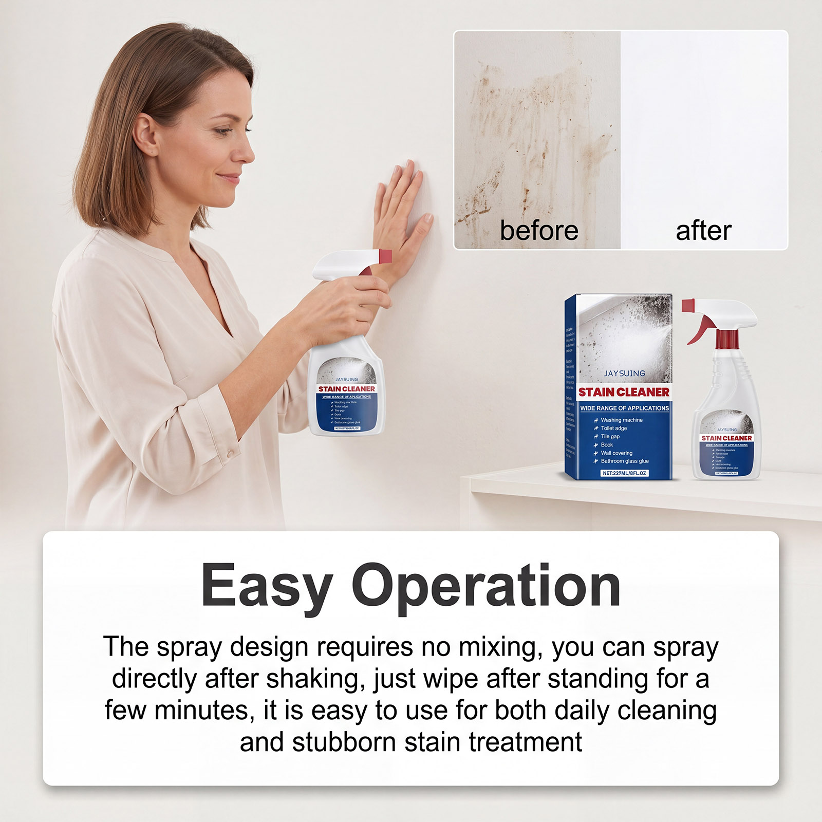 Mildew Remover Wall Spray Clea - Home Bathroom Cleaner recension och pris