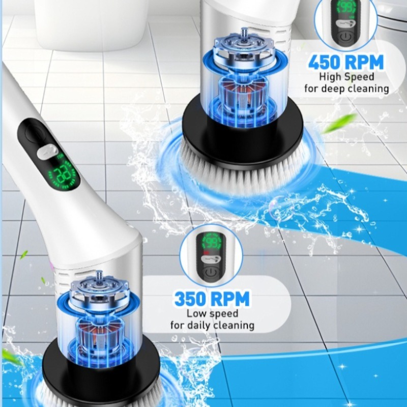 Electric Spin Scrubber 9 in 1  - Home Bathroom Cleaner recension och pris