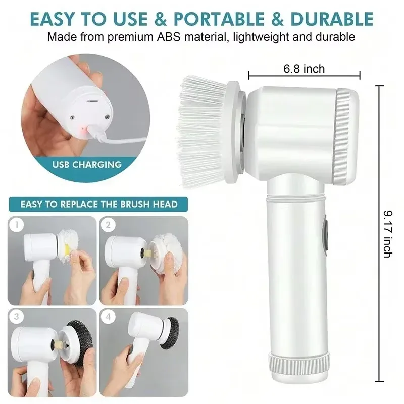 New Cordless Spin Scrubber Ele - Home Bathroom Cleaner recension och pris